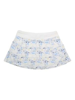Tasc Performance Rhythm Tennis Skort White Tidal Wave Large Organic Cott
